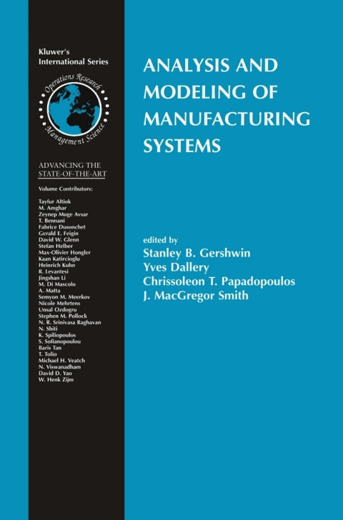 Analysis and Modeling of Manufacturing Systems | Zookal Textbooks | Zookal Textbooks