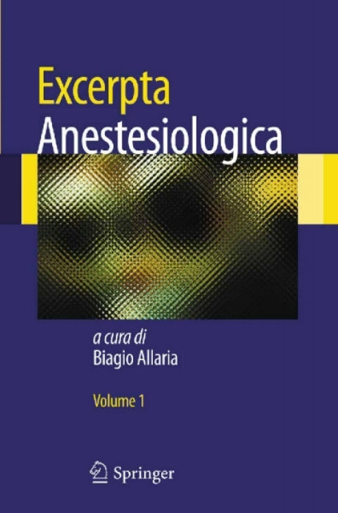 Excerpta Anestesiologica | Zookal Textbooks | Zookal Textbooks