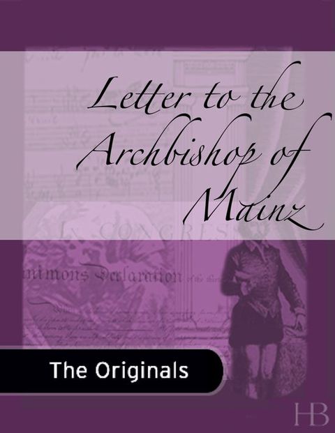 Letter to the Archbishop of Mainz | Zookal Textbooks | Zookal Textbooks